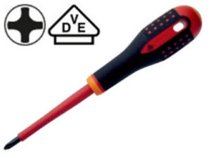 Geïsoleerde schroevendraaier, kruiskop nr. 0 x 75 mm.