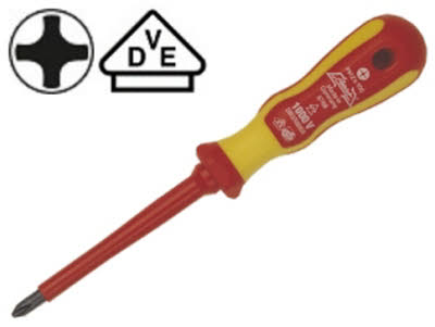 Geïsoleerde schroevendraaier, kruiskop nr. 2 x 100 mm.
